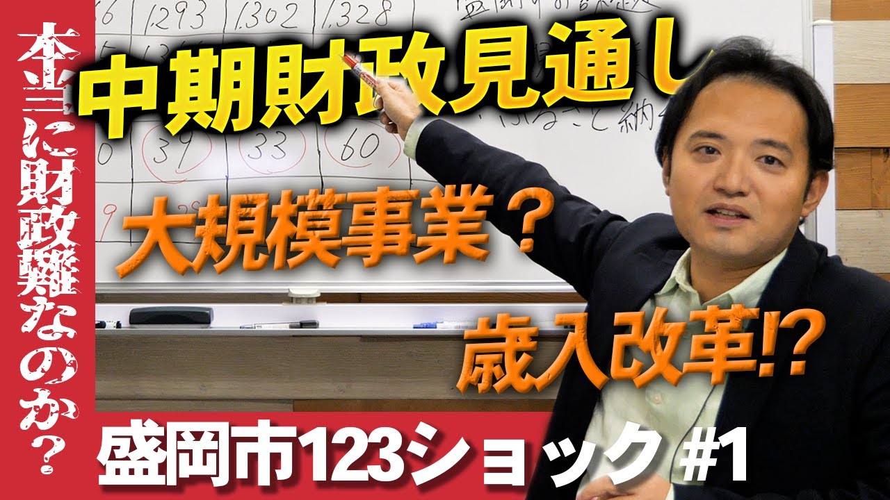 #1 盛岡123ショック『本当に盛岡は財政難なのか？』〜中期財政見通し〜